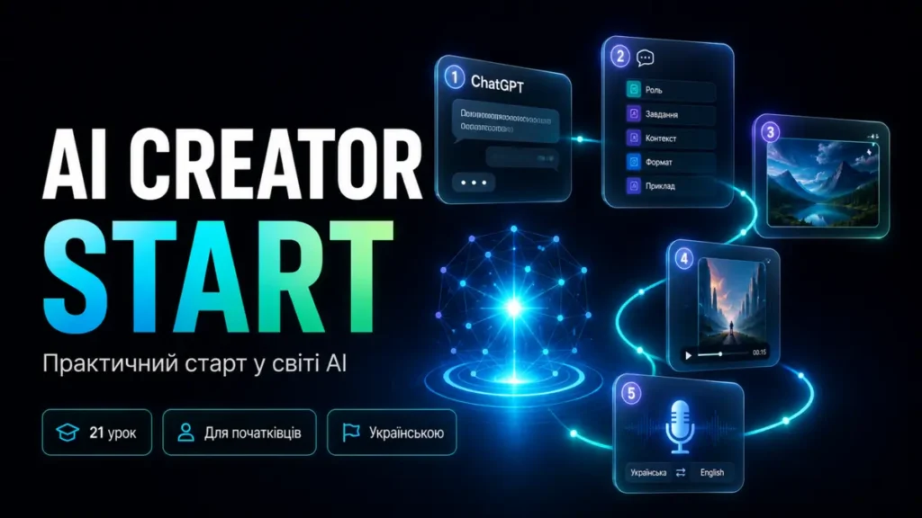 Обкладинка курсу AI Creator Start
