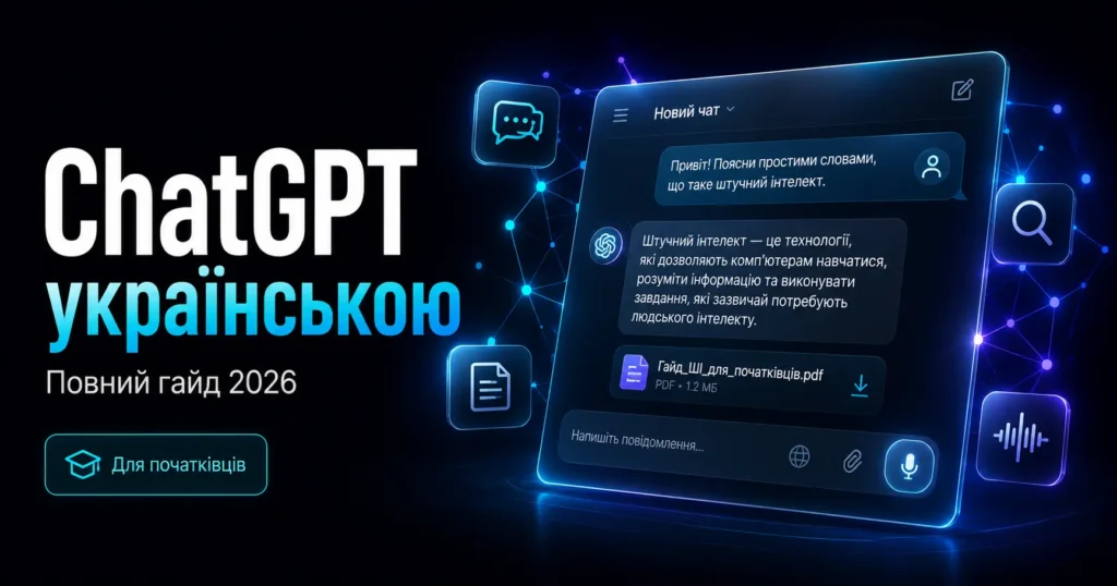 Як користуватися ChatGPT українською: повний гайд для початківців у 2026 році