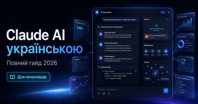 Claude AI українською — повний гайд для початківців у 2026 році